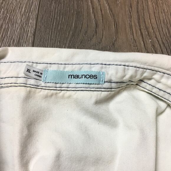 Maurices light denim white wash dress Size XL Button Up - Picture 3 of 9